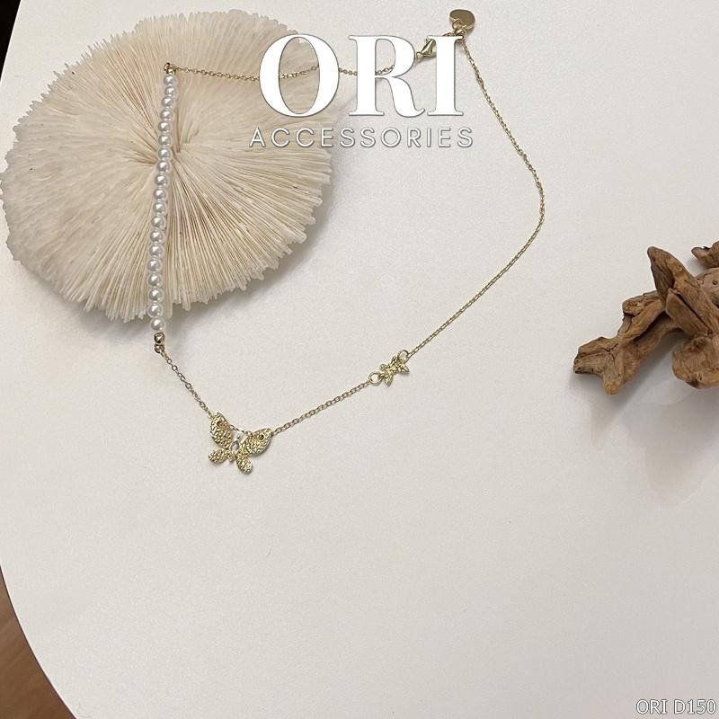 Dây chuyền nữ cánh bướm đính đá Azaria cá tính độc đáo ORI ACCESSORIES D150