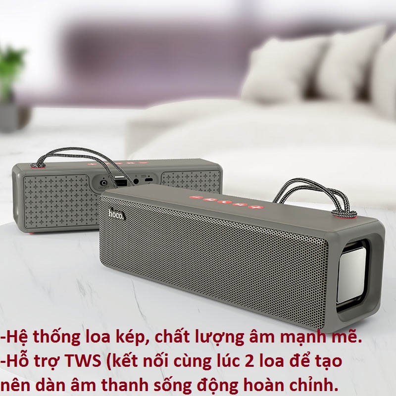 Loa bluetooth hệ thống loa kép hỗ trợ TWS cho điện thoại laptop Hoco HC3 - hàng chính hãng