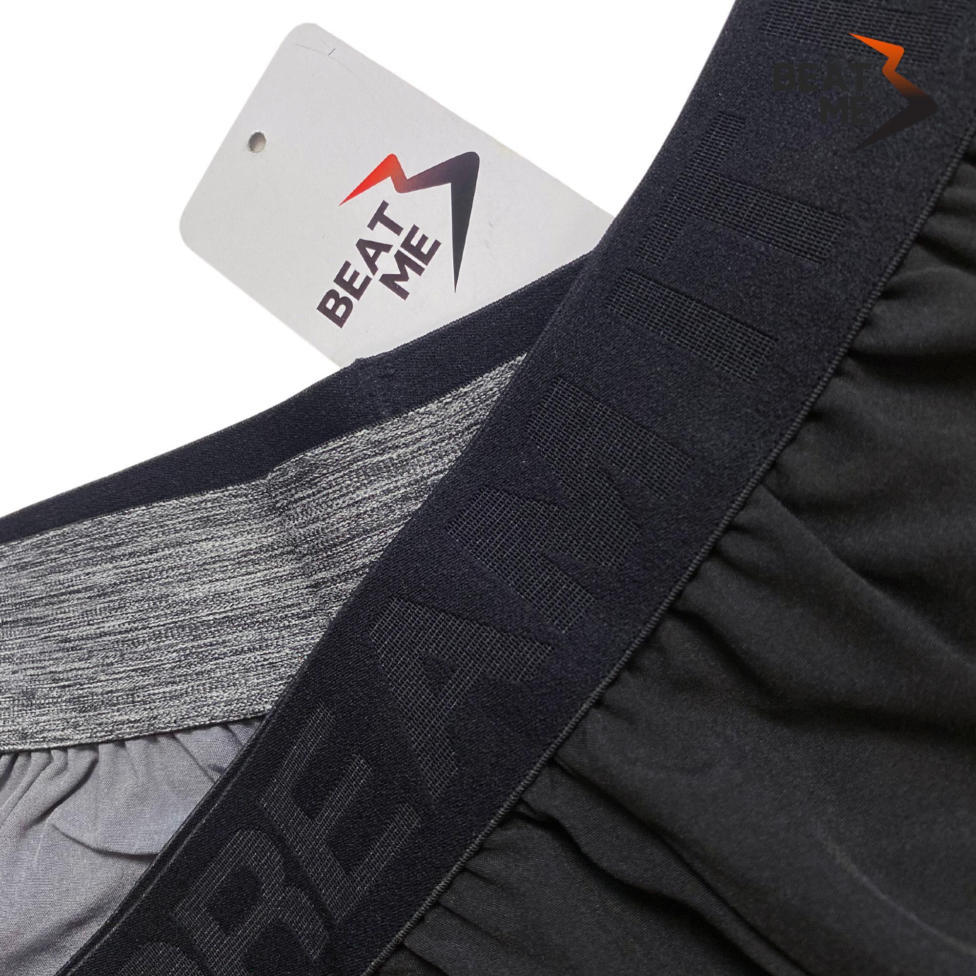 Quần Đùi Nam Thể Thao Tập Gym Màu Xám Beatme Vải Trơn Lưng Chun Bản To Mau Khô Thấm Hút Mồ Hôi Ngắn Trên Gối Mùa Hè