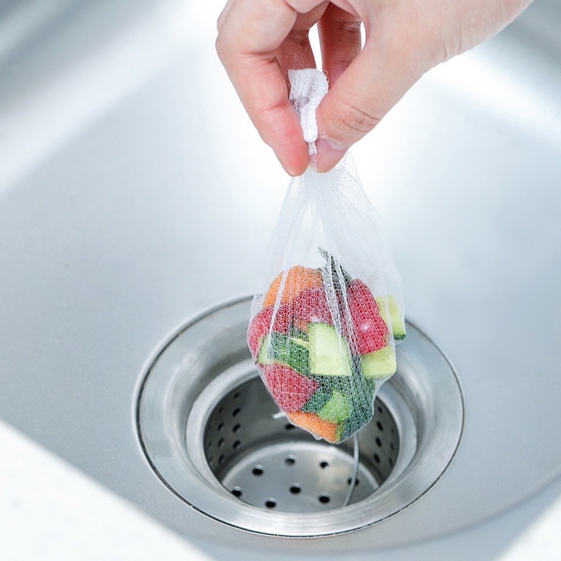Set 100 túi lưới lọc rác , chặn rác bồn rửa chén , nhà vệ sinh ,chống tắc ngẽn ,túi bọc trái cây hoa quả siêu bền , có chun 2 đầu co giãn tiện lợi