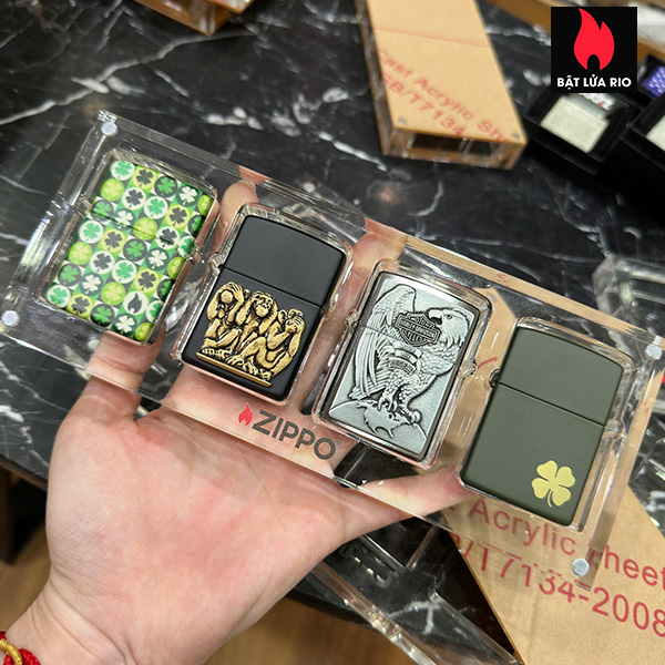 Khay Mica trưng bày và bảo quản Zippo 4 ô