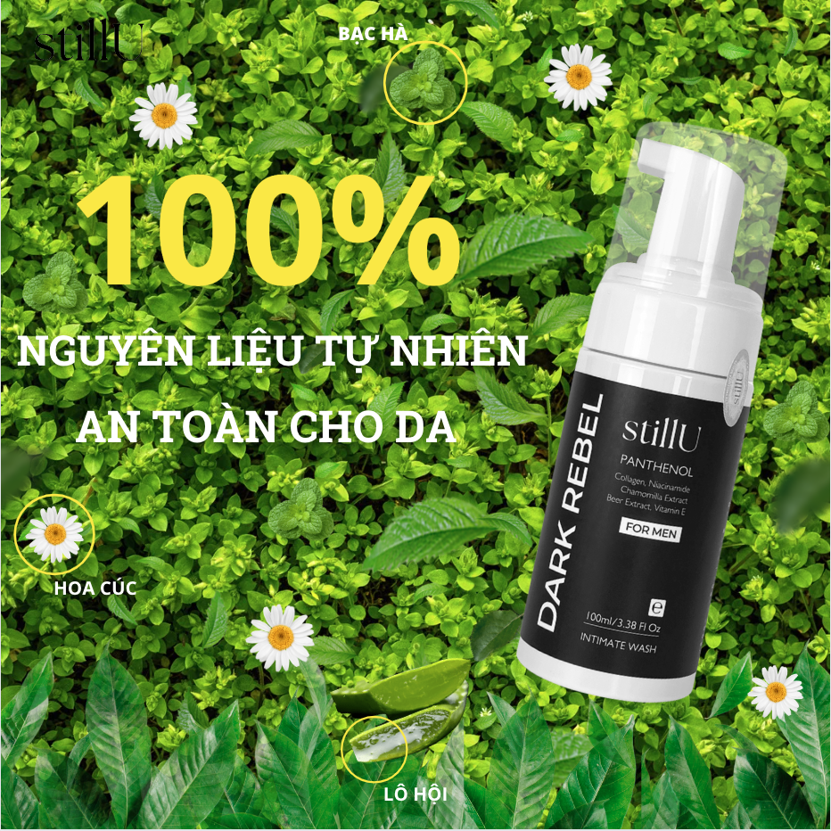 Dung dịch vệ sinh nam giới tạo bọt stillU hương nam tính Dark Rebel 100ml