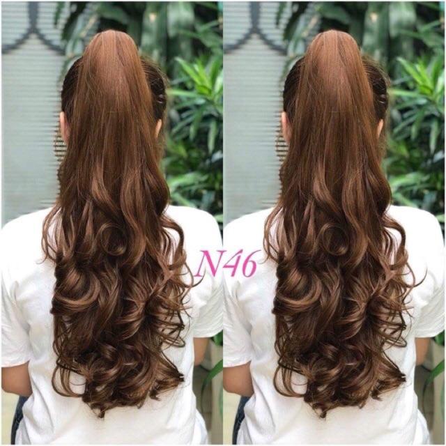 Ngoặm xoăn loạn đuôi tóc giả cao cấp