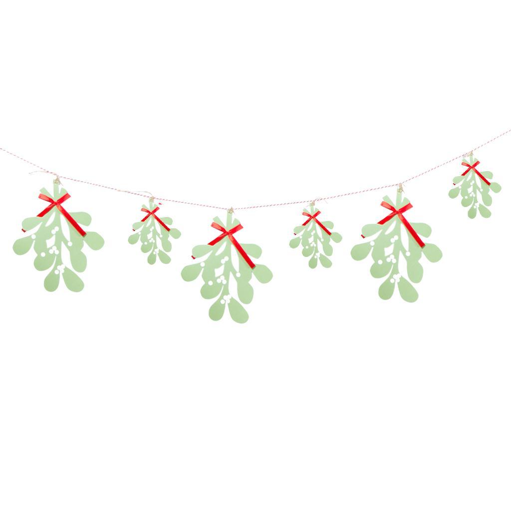 Christmas Holiday Paper Leaves DIY  Hanging Garland Decoration