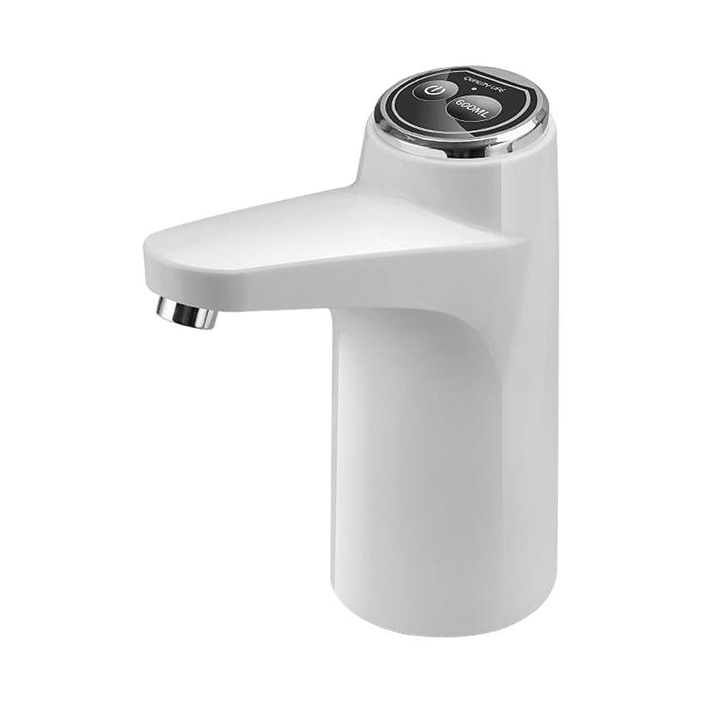 Automatic Water Pump Dispenser 600ml USB Charging Wireless Camping White