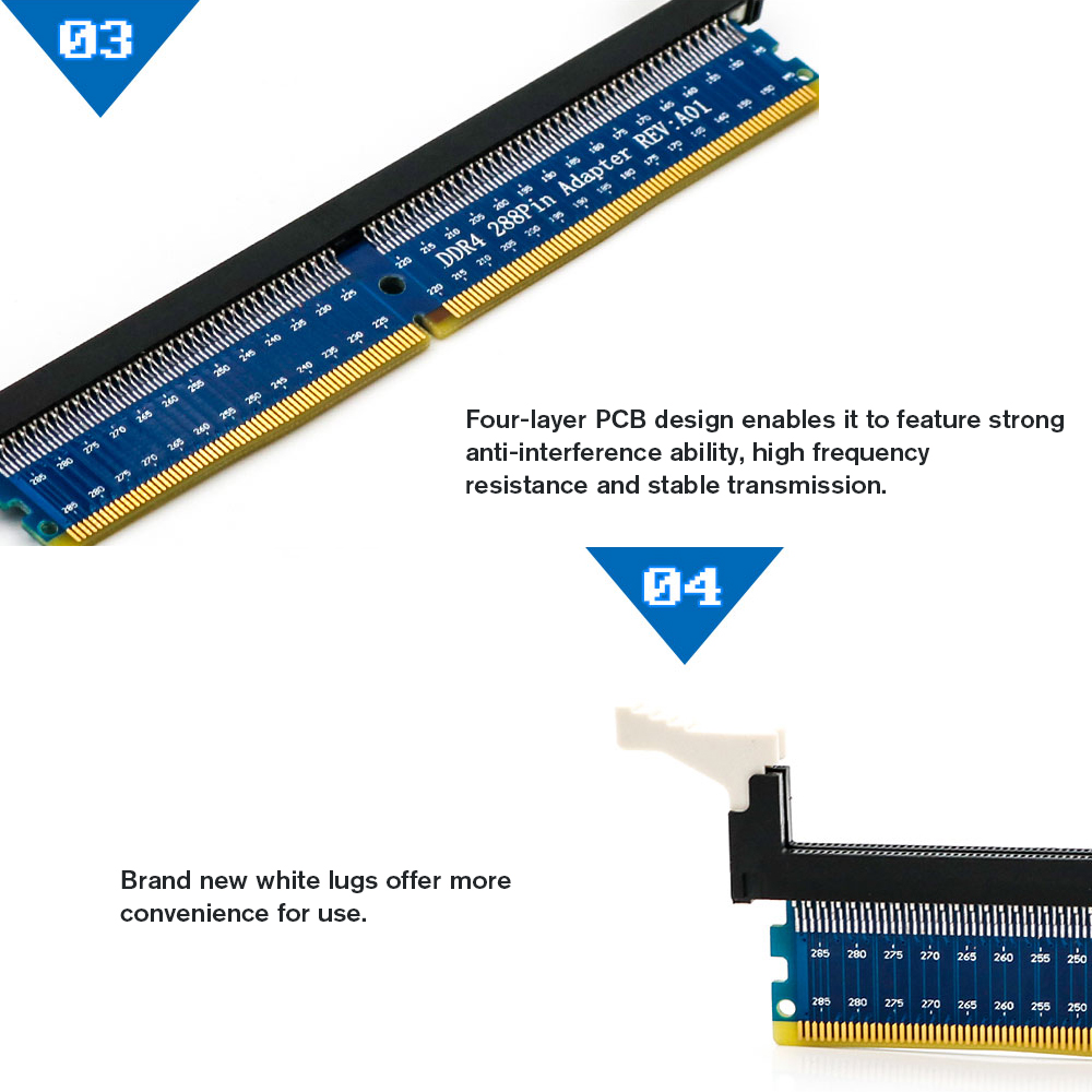 Bảng Mạch Mở Rộng DDr4 288pin Dimm Cho Máy Tính Để Bàn PCb Bốn Lớp