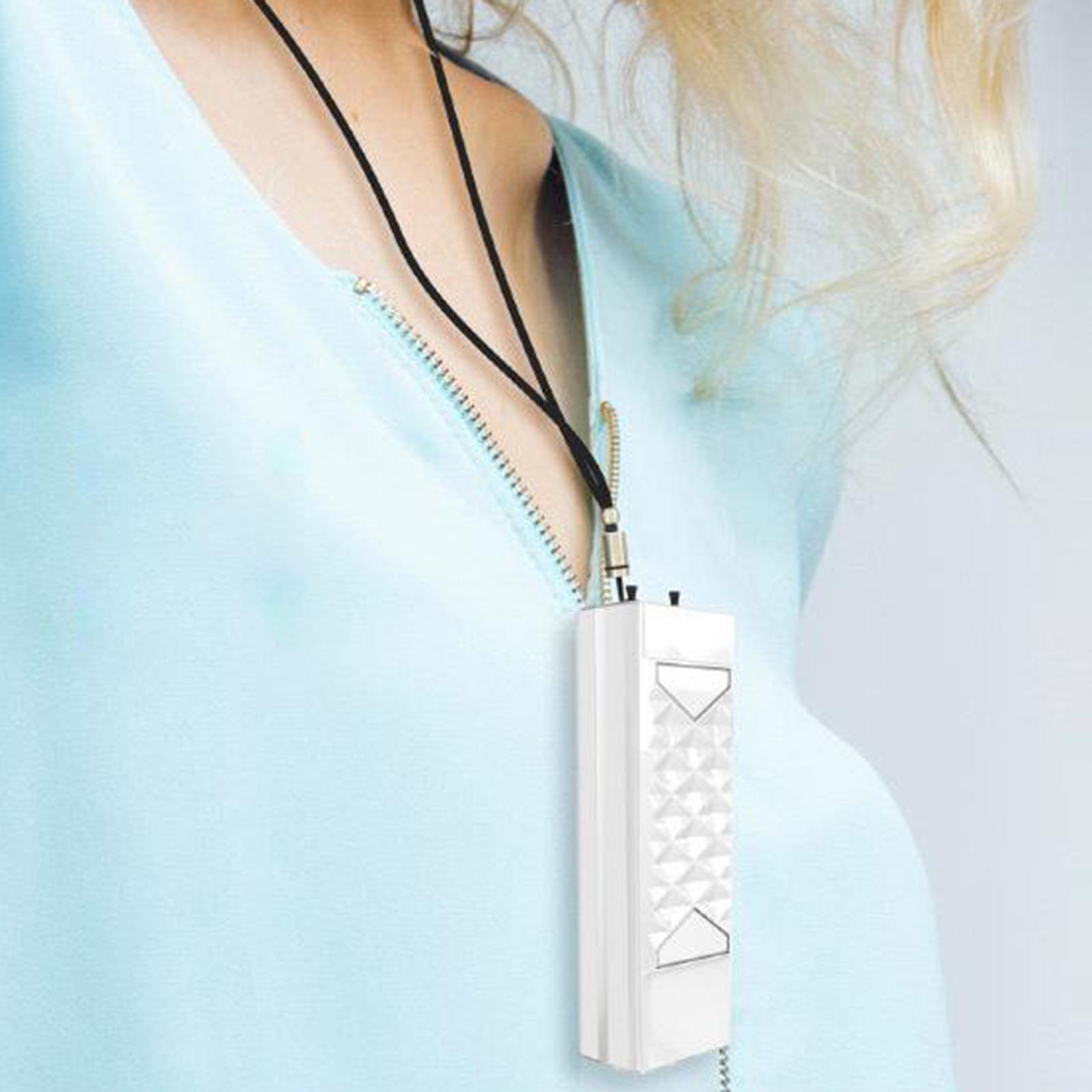 Air Purifier Ion Generator Necklace Wearable USB Smoke Remove Car Black