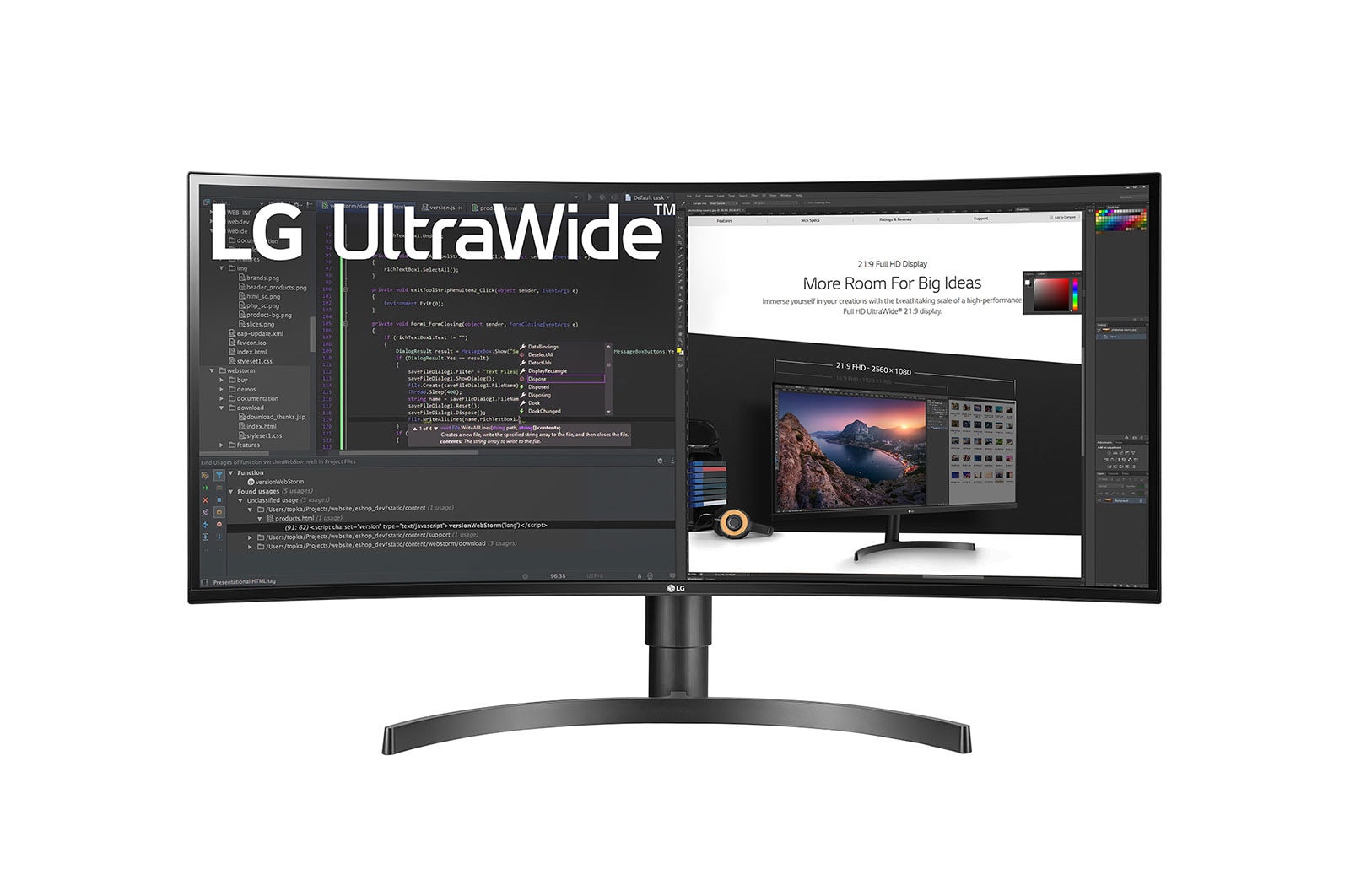 Màn hình máy tính LG UltraWide 34'' IPS Cong QHD 60Hz sRGB over 99% HDR 10 USB Type-C 34WN80C-B - Hàng chính hãng