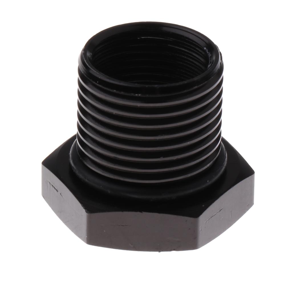 Automotive 5/8-24 to 3/4-16/5 Threaded Oil Filter Adapter Black