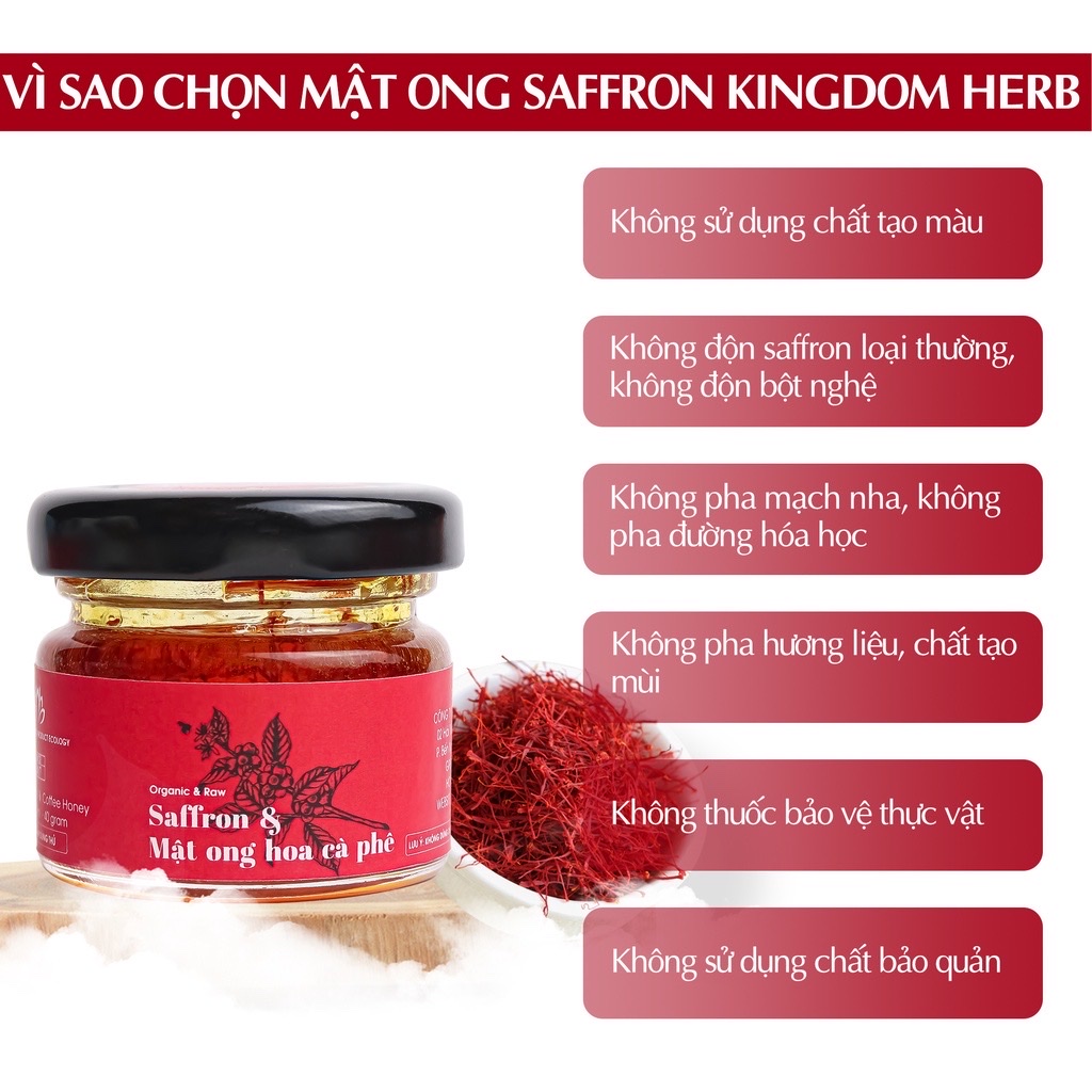 Mật ong ngâm nhụy hoa nghệ tây chai 40gr giúp ngủ ngon tăng sức đề kháng ,bổ sung năng lượng cho cơ thể