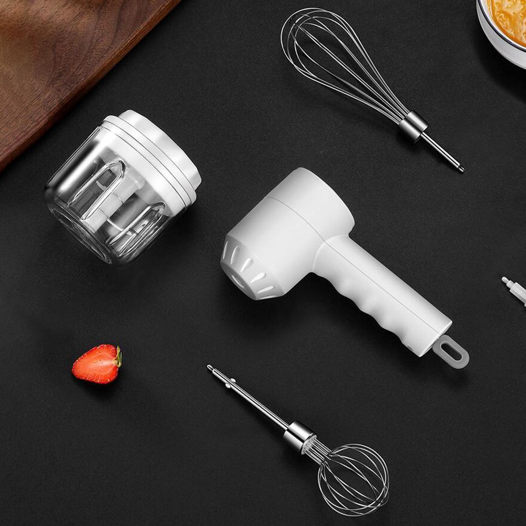 3 in 1 Electric Garlic Chopper Egg Whisk for Peanut  Shredder