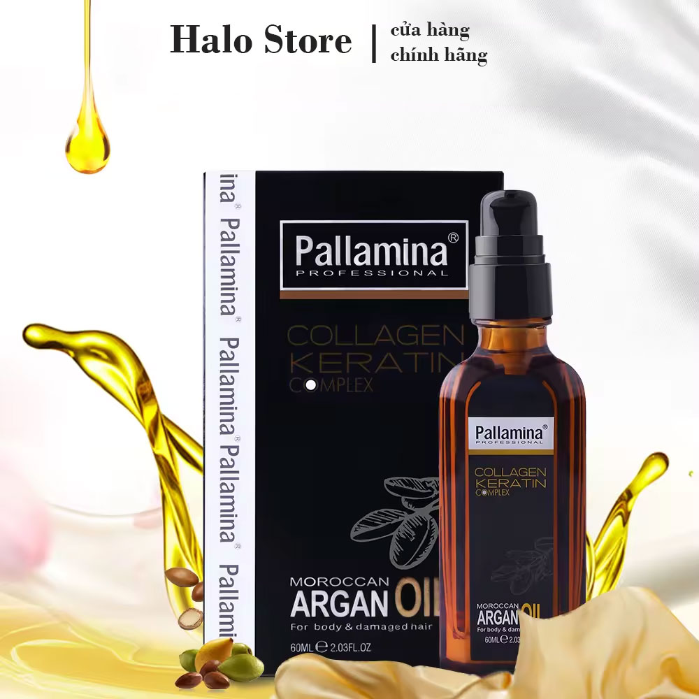 Tinh dầu Pallamina Moroccan Argan Oil Serum dưỡng bóng tóc cao cấp 60ml