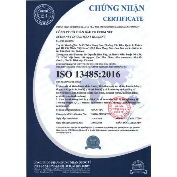 Khẩu Trang Y Tế 4 Lớp EcomMed Đóng gói Từng Chiếc Kháng Khuẩn 99%