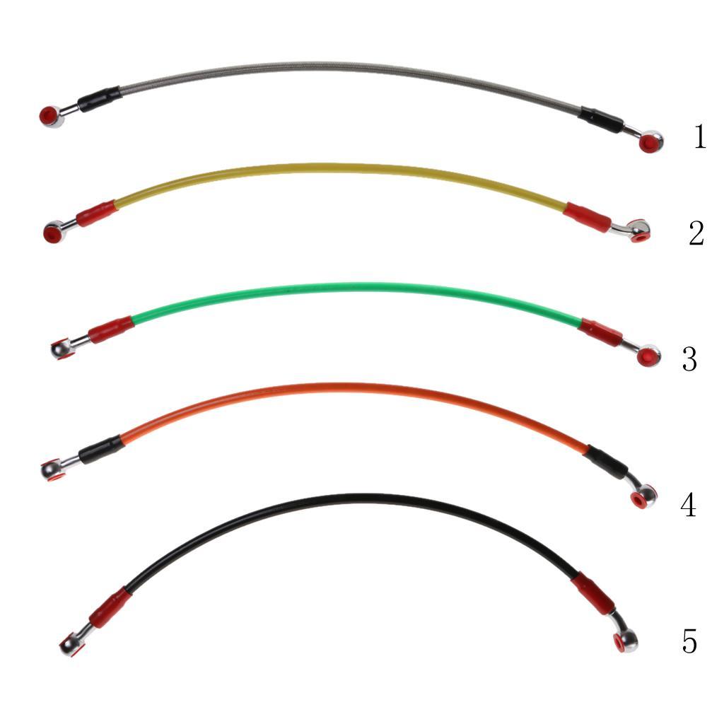 Motorcycle Brake Lines , Universal Motorcycle Brake Hydraulic Oil Hose Line with Stainless Steel Banjo Ends 17.7 inch - Green