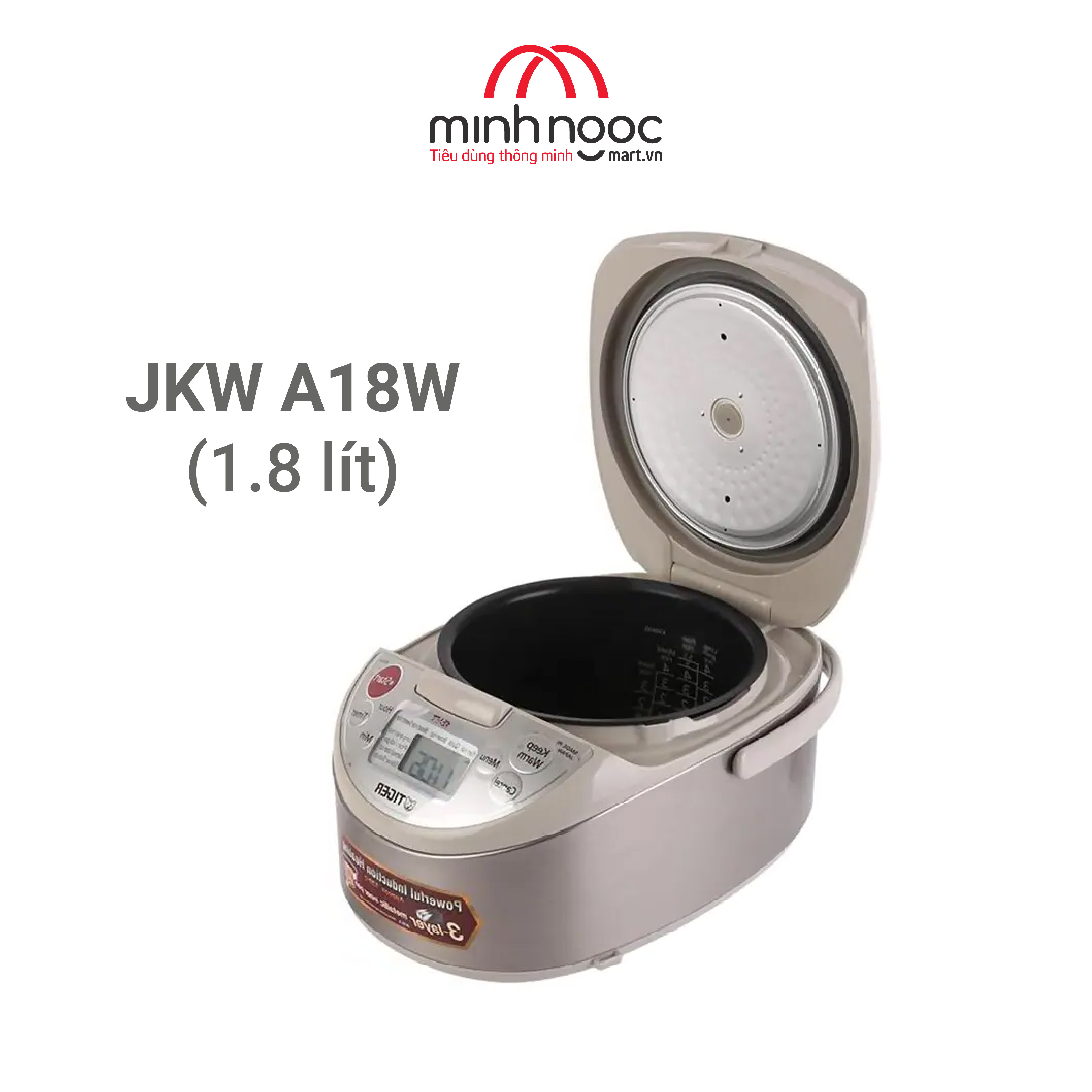 HÀNG CHÍNH HÃNG: Nồi cơm điện Tiger dung tích 1.8l JKW - A18W MADE IN JAPAN