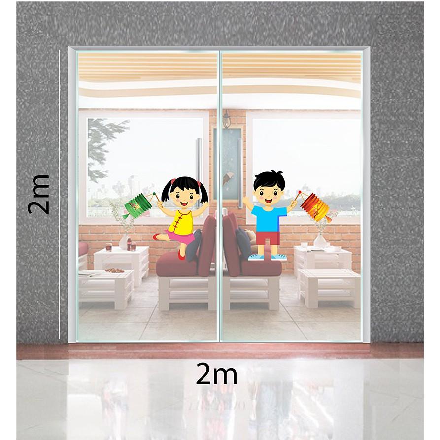 DECAL TRANG TRÍ TRUNG THU SỐ 1 BÉ XASXH LỒNG ĐÈN VUI TRUNG THU