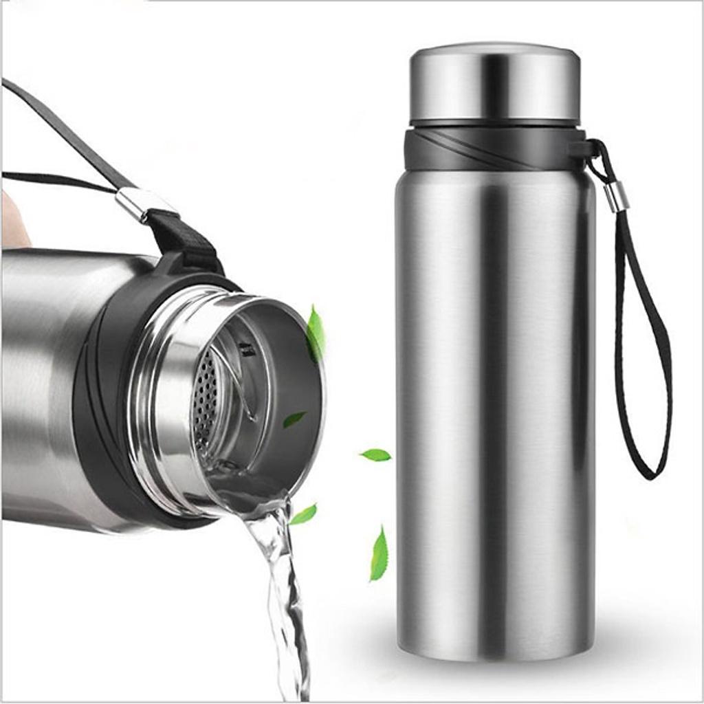 Bình Giữ Nhiệt Inox 304 Đựng Nước, Có Lõi Lọc Trà Và Dây Treo 1200ml Giữ Nhiệt Lâu Tốt Trên 15H