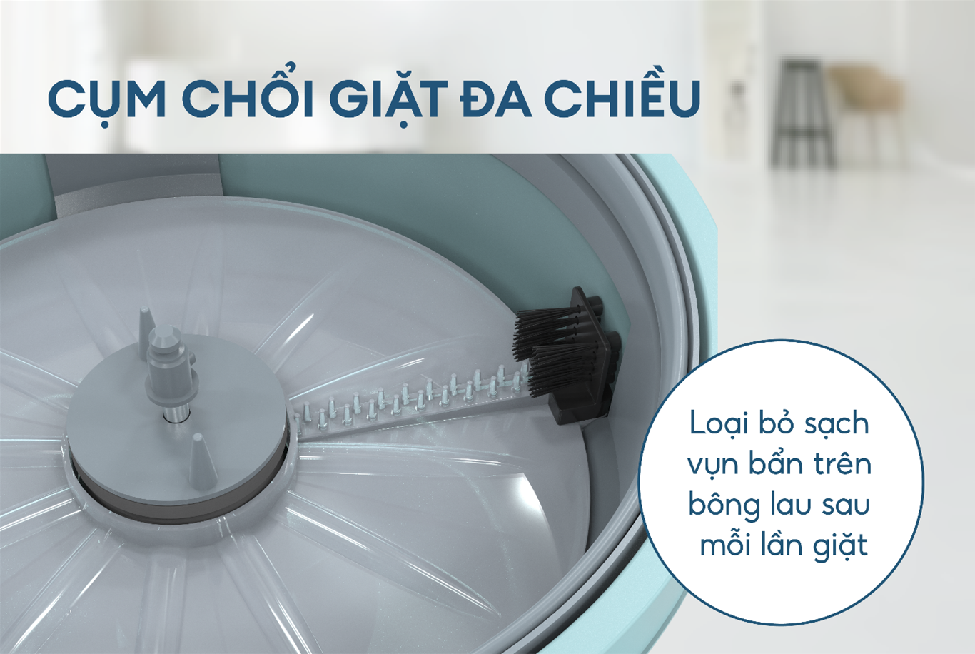 Bộ lau nhà xoay 360 độ thông minh 2 bông lau SUNHOUSE KS-CL235PB - Bảo hành 6 tháng - Hàng chính hãng