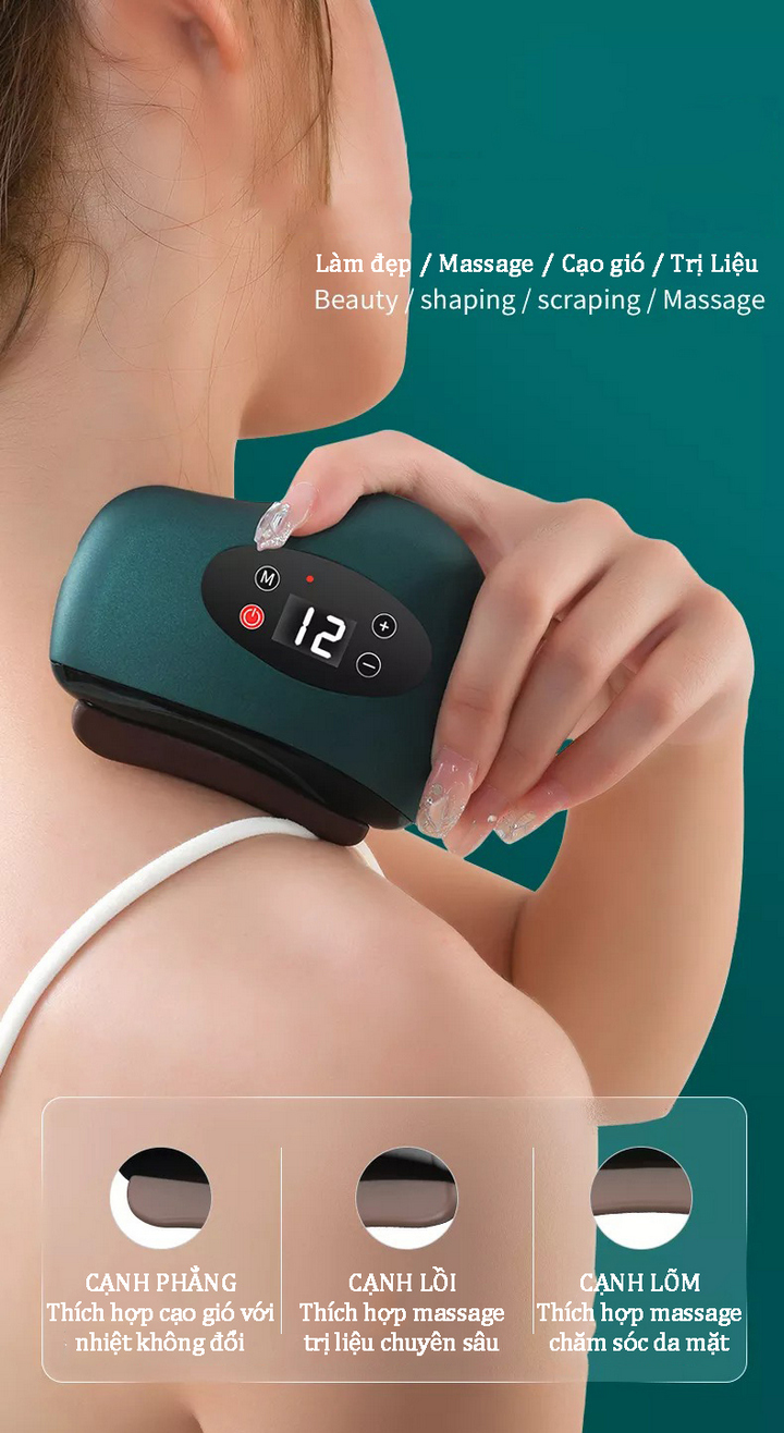 Máy Massage Chăm Sóc Da Thông Minh, Tác Dụng Cạo Gió Chống Lão Hóa Vline Facial Care - Home and Garden