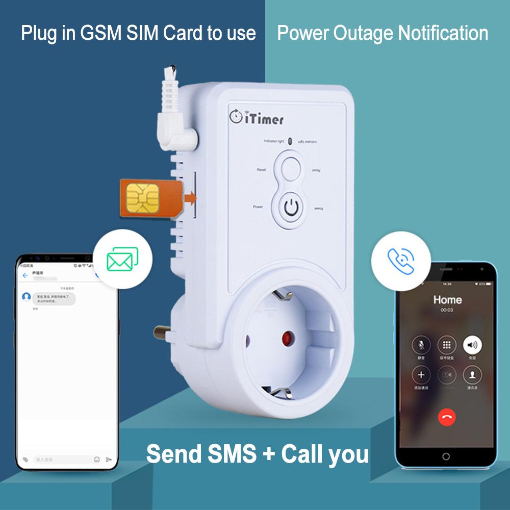 Tiếng Anh SMS kiểm soát SMS thông minh GSM Power Plug Ổ cắm ổ cắm với điều khiển thời gian cảm biến nhiệt độ