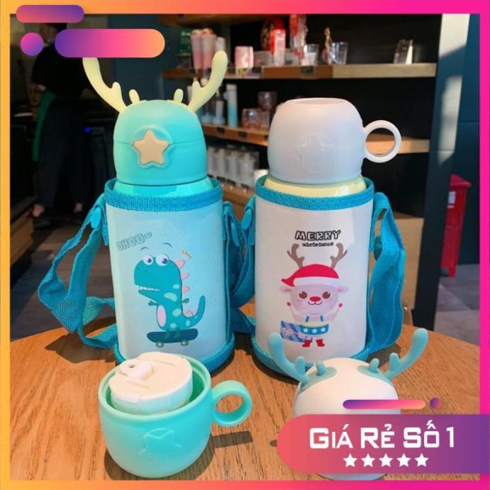 Bình giữ nhiệt cho bé 400ml bằng thép không gỉ 304 an toàn sức khỏe giữ nhiệt 10 tiếng cực đáng yêu