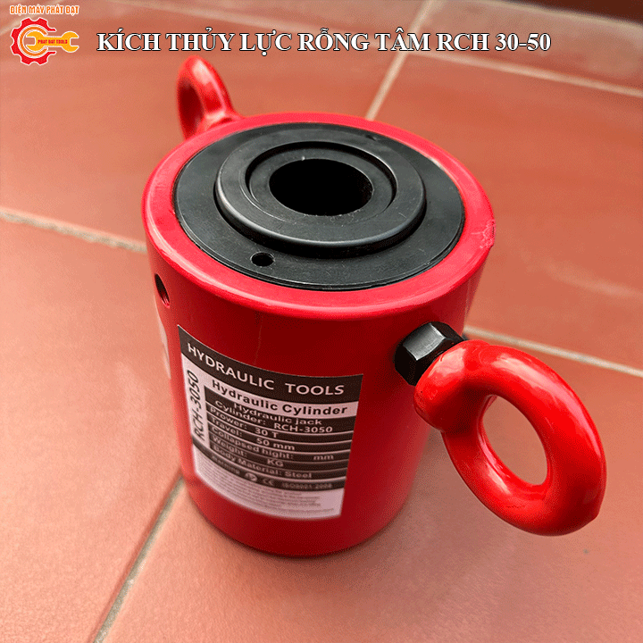 Kích thủy lực rỗng tâm 60 tấn hành trình 50mm - Bảo hành 6 tháng