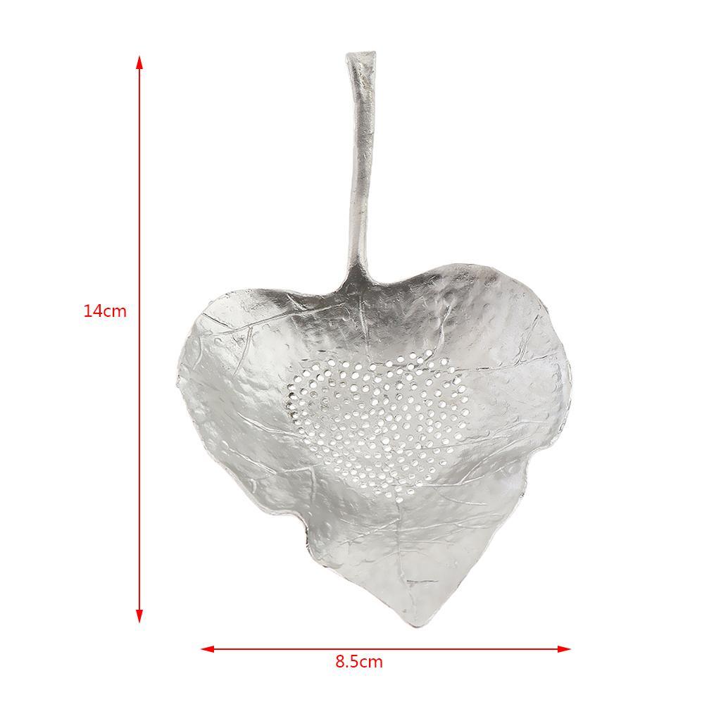 2 Pieces Pure Tin Tea Filter Strainer Leaf Shaped Kungfu Tea Set Accessory