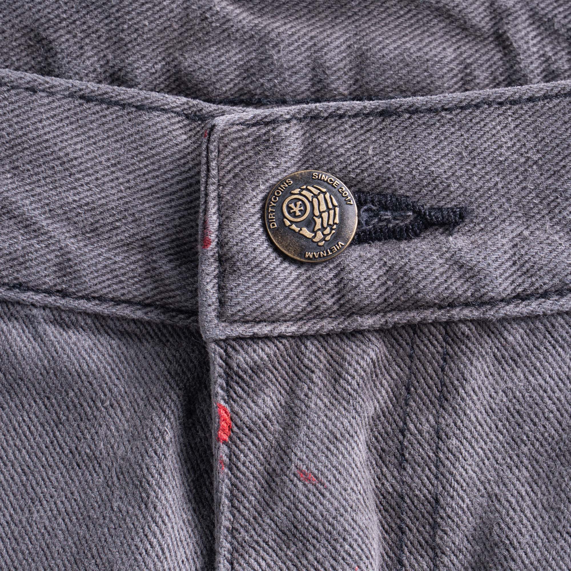 Quần DirtyCoins Splatter Double Knee Pants - Grey