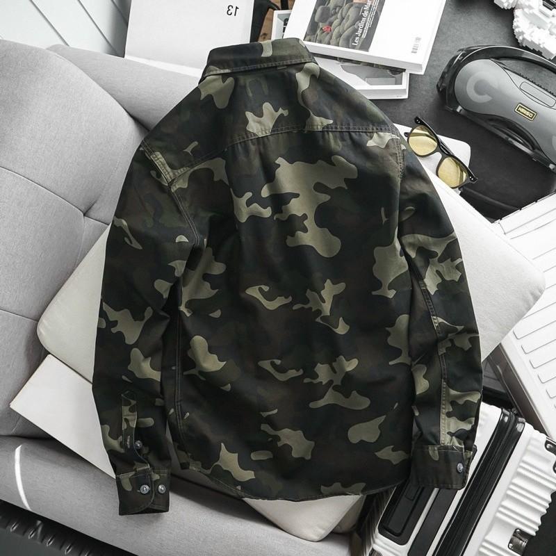 Áo sơ mi phong cách chiến thuật_dã ngoại - Camo vàng