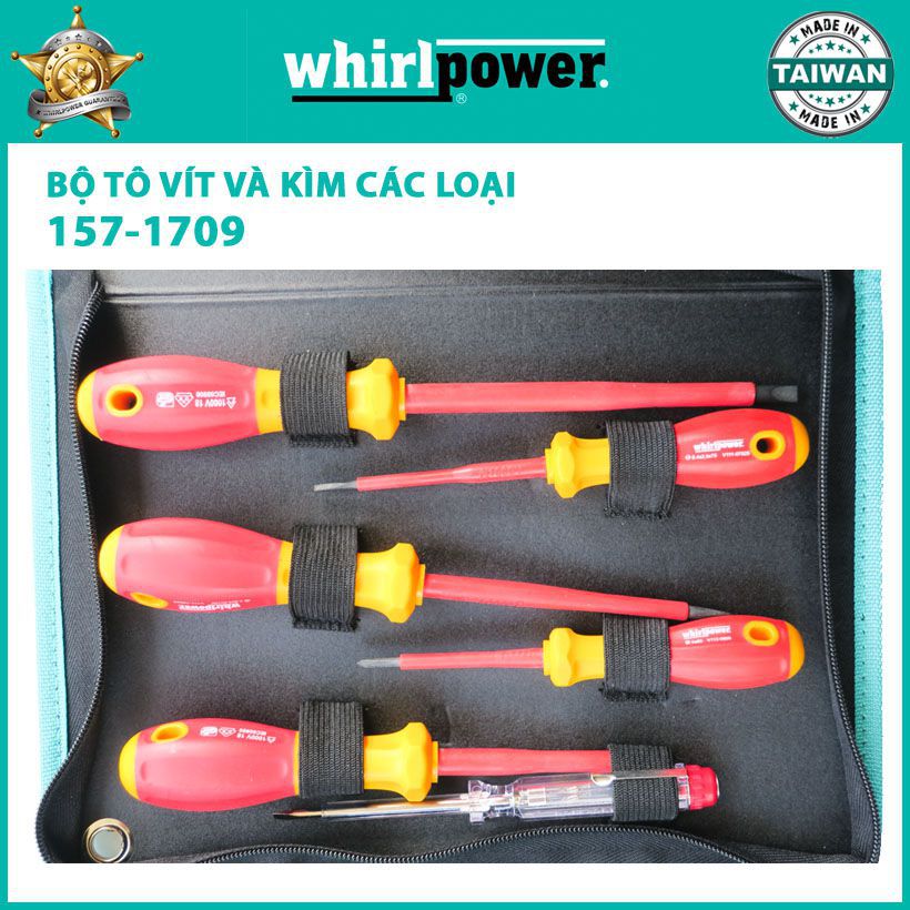 BỘ TÔ VÍT VÀ KÌM CÁC LOẠI WHIRLPOWER 157-1709