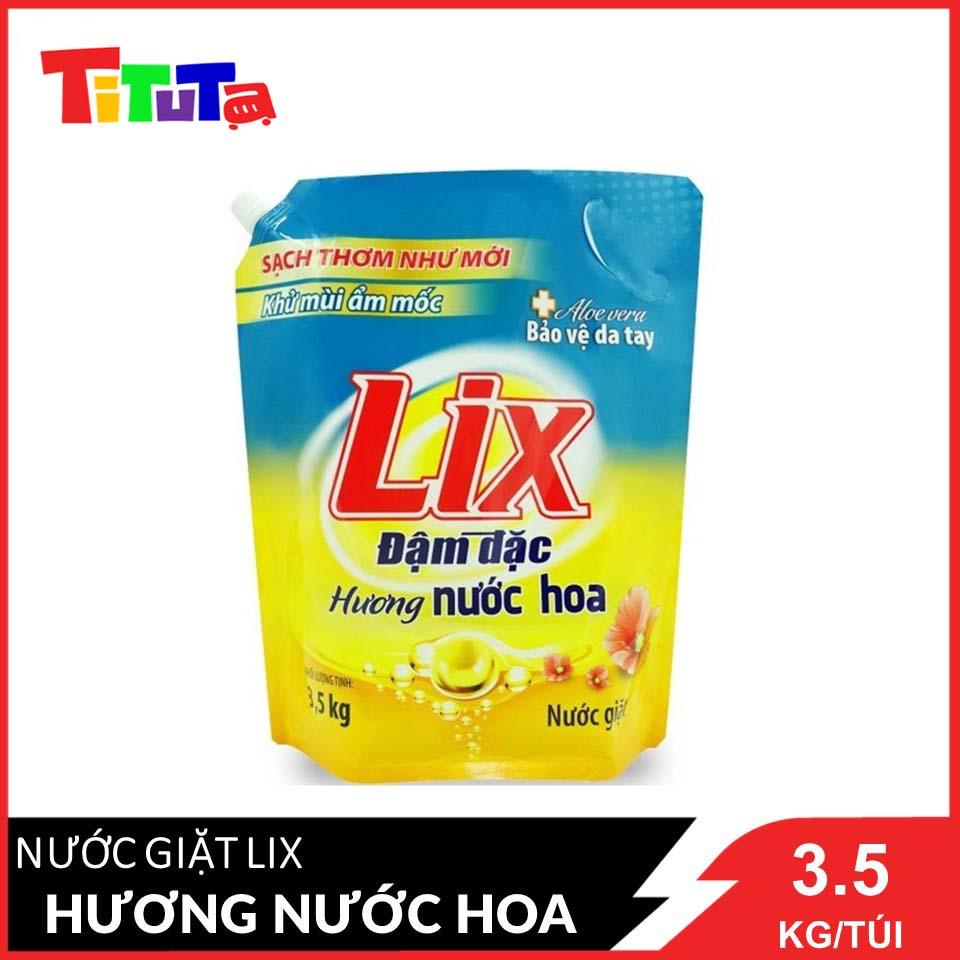 Túi Nước Giặt Lix Đậm Đặc Hương Nước Hoa 3.5Kg NGH07 - Tẩy Sạch Vết Bẩn Cực Mạnh