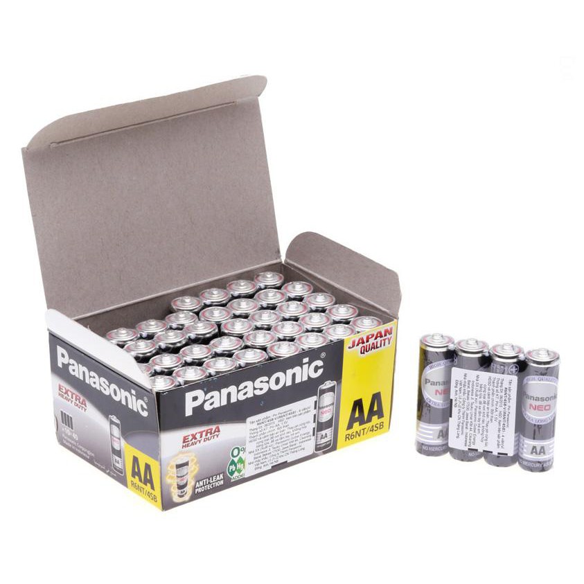 Hộp 40 viên Pin than tiểu đen AA Panasonic R6NT/4SB-V – Hàng Chính Hãng