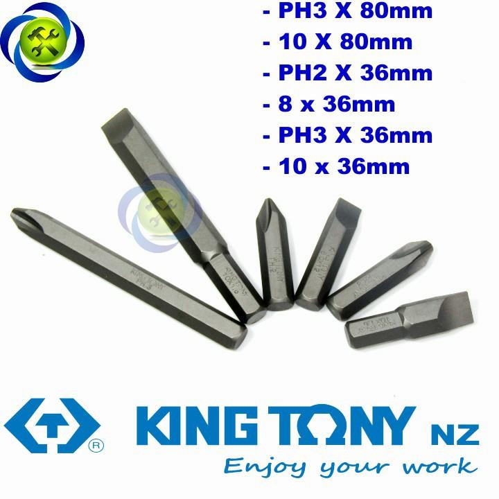 Bộ mũi vít đóng Kingtony 6 cây KING8036