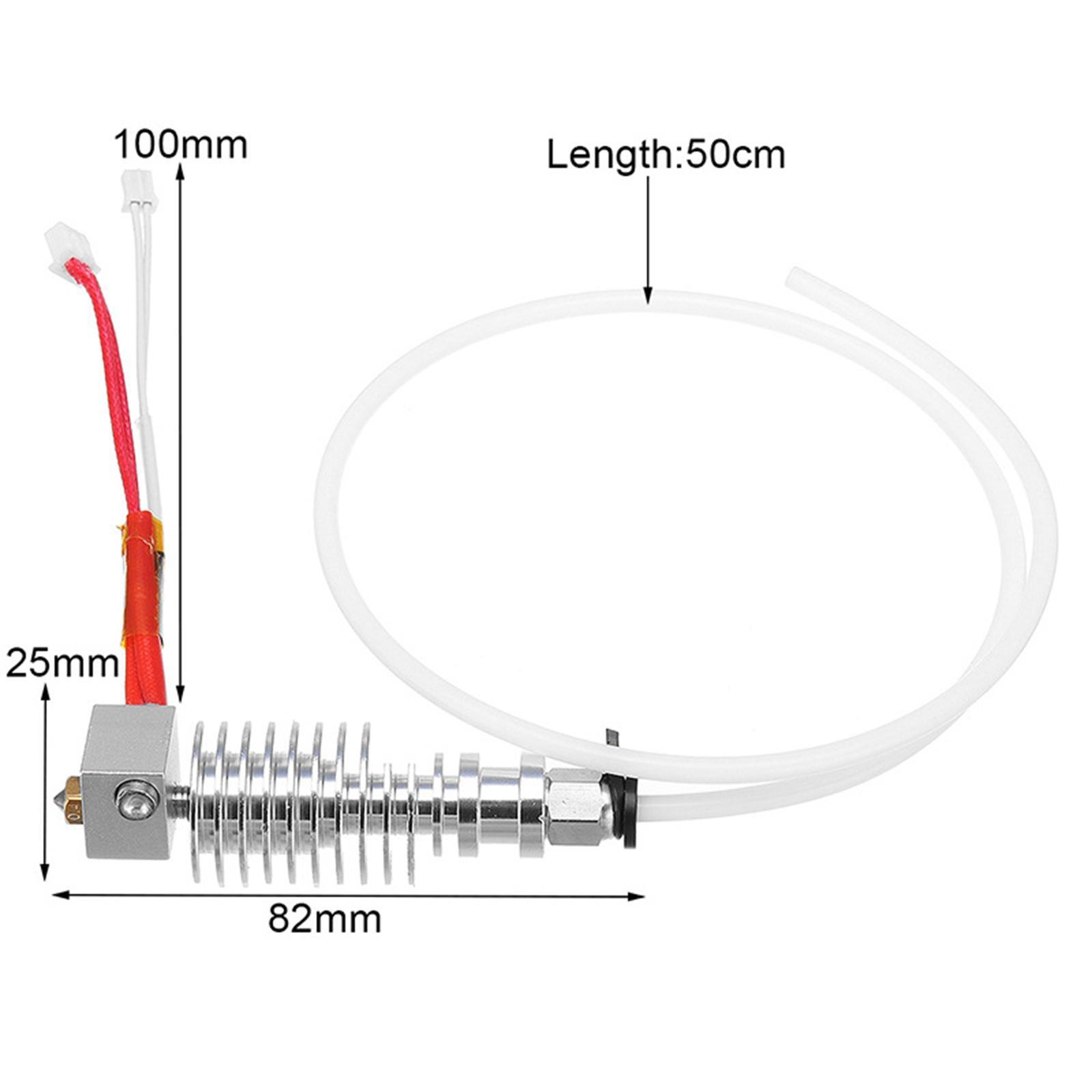 V5 Hot End Extruder Head Kit, 1.75mm 3D Printer Parts, 0.4mm Nozzles Hot End 12V 3D Printing, for i3 MEGA
