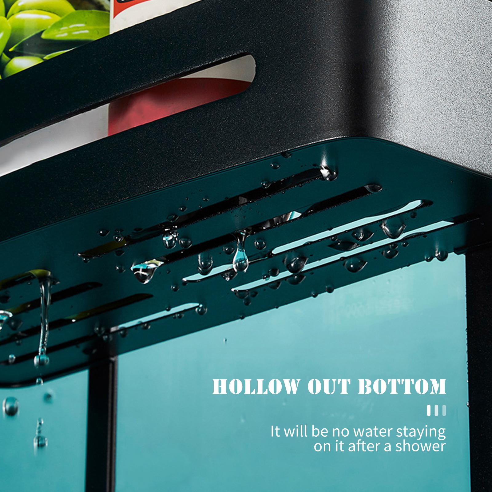 2 Tiers Over The Door Shower Caddy with Hooks Over Door Bathroom Shower Caddy Hanging Storage Organizer Shelves