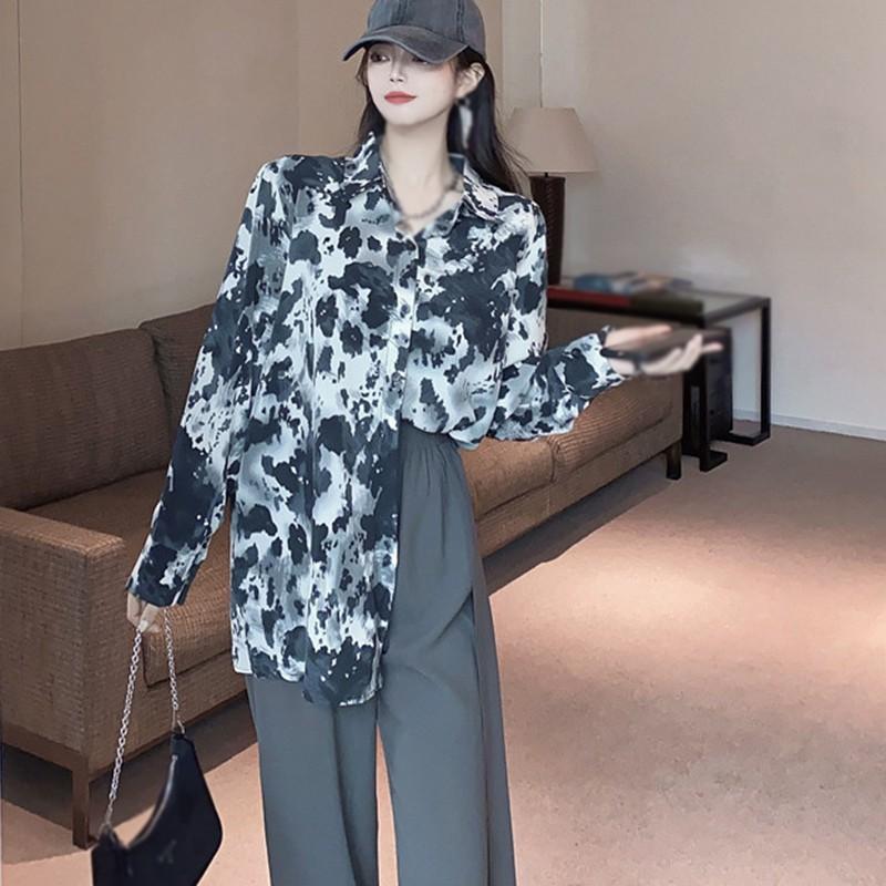 Áo Sơ Mi Dài Tay Dáng Rộng Thiết Kế Thanh Lịch Thời Trang