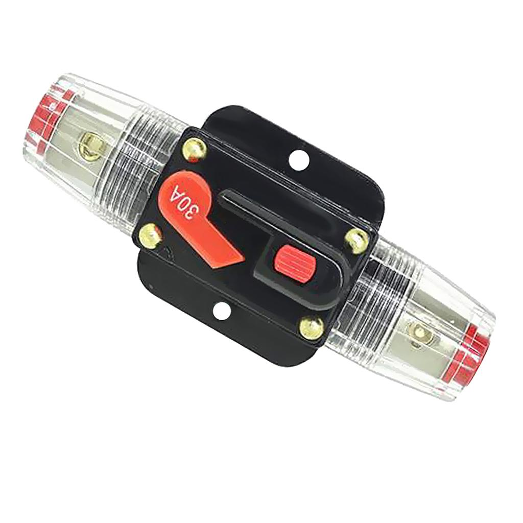 2Pcs 20A 30A Car Audio Inline Circuit Breaker Fuse Holder System Protection