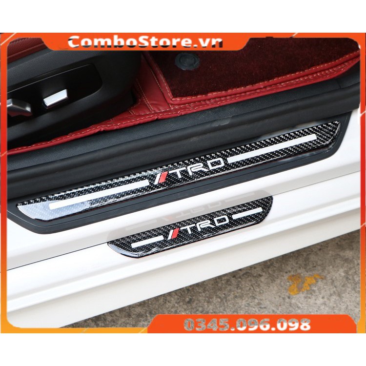Ốp bảo vệ bậc cửa ô tô xe hơi Carbon cao cấp