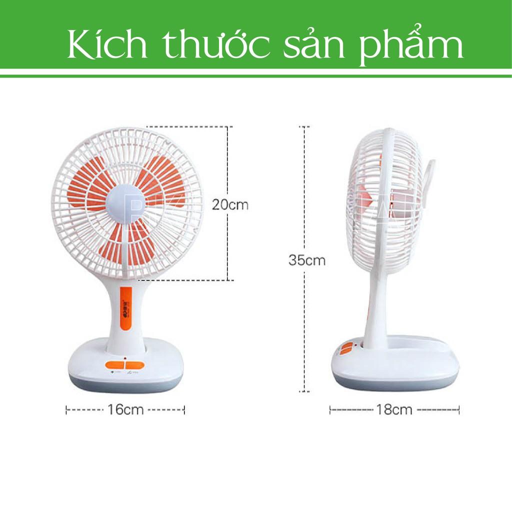 Quạt kiêm đèn tích điện ông tây 2 in 1 - QONGTAY