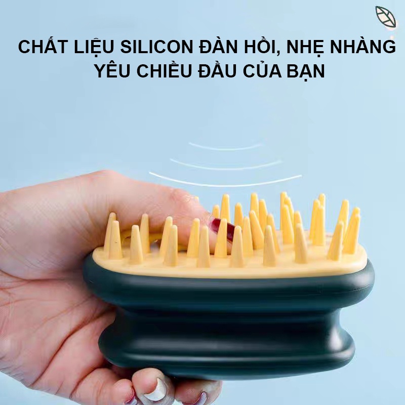 Lược Gội Đầu Massage Silicon - Massage da đầu - Giảm rụng tóc - Kích thích mọc tóc (Màu ngẫu nhiên)