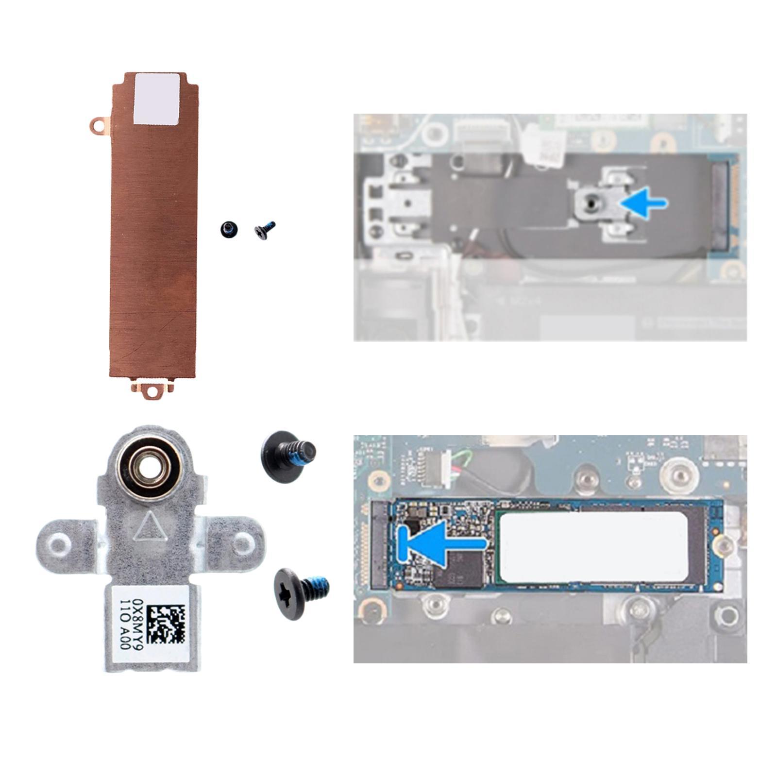 2280 M.2 SSD Heatsink Cover w/ Bracket Holders for Dell G15 5510 5511 Series