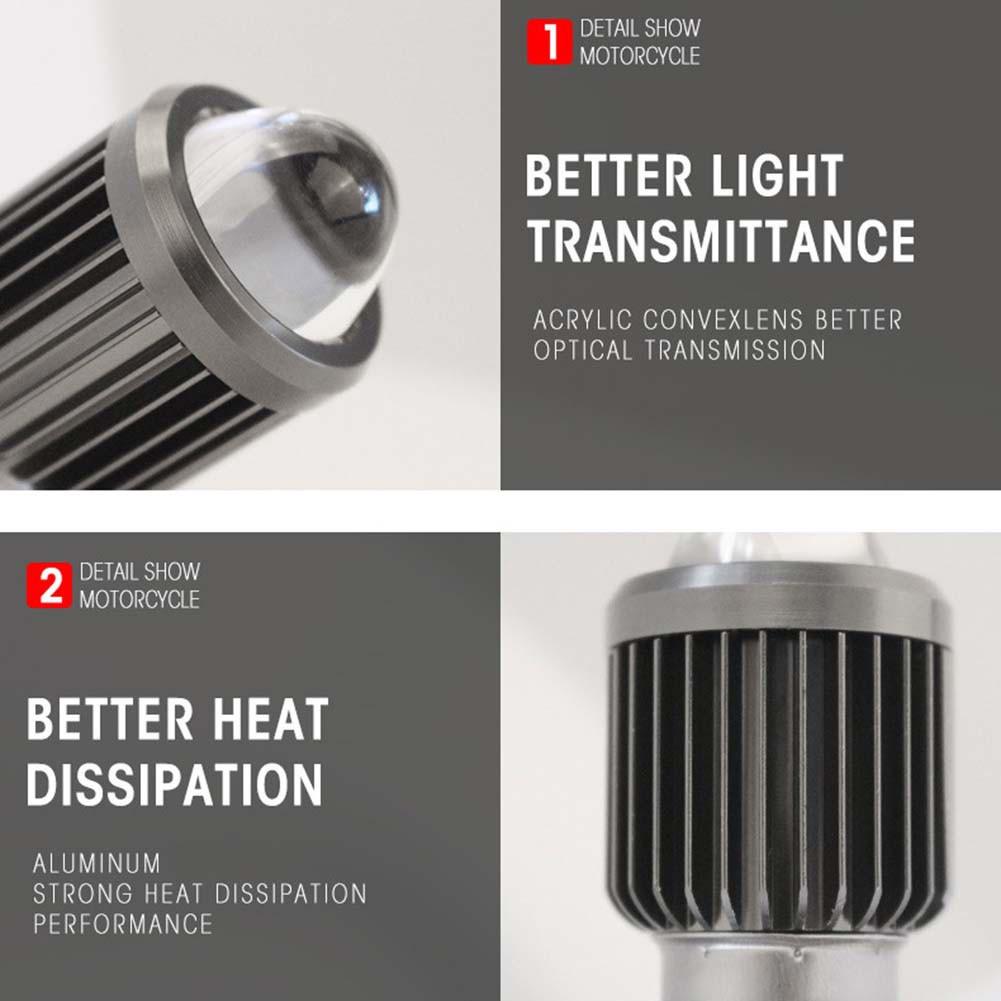 Đèn pha bóng LED mắt cá hai màu bằng thép tích hợp ống kính