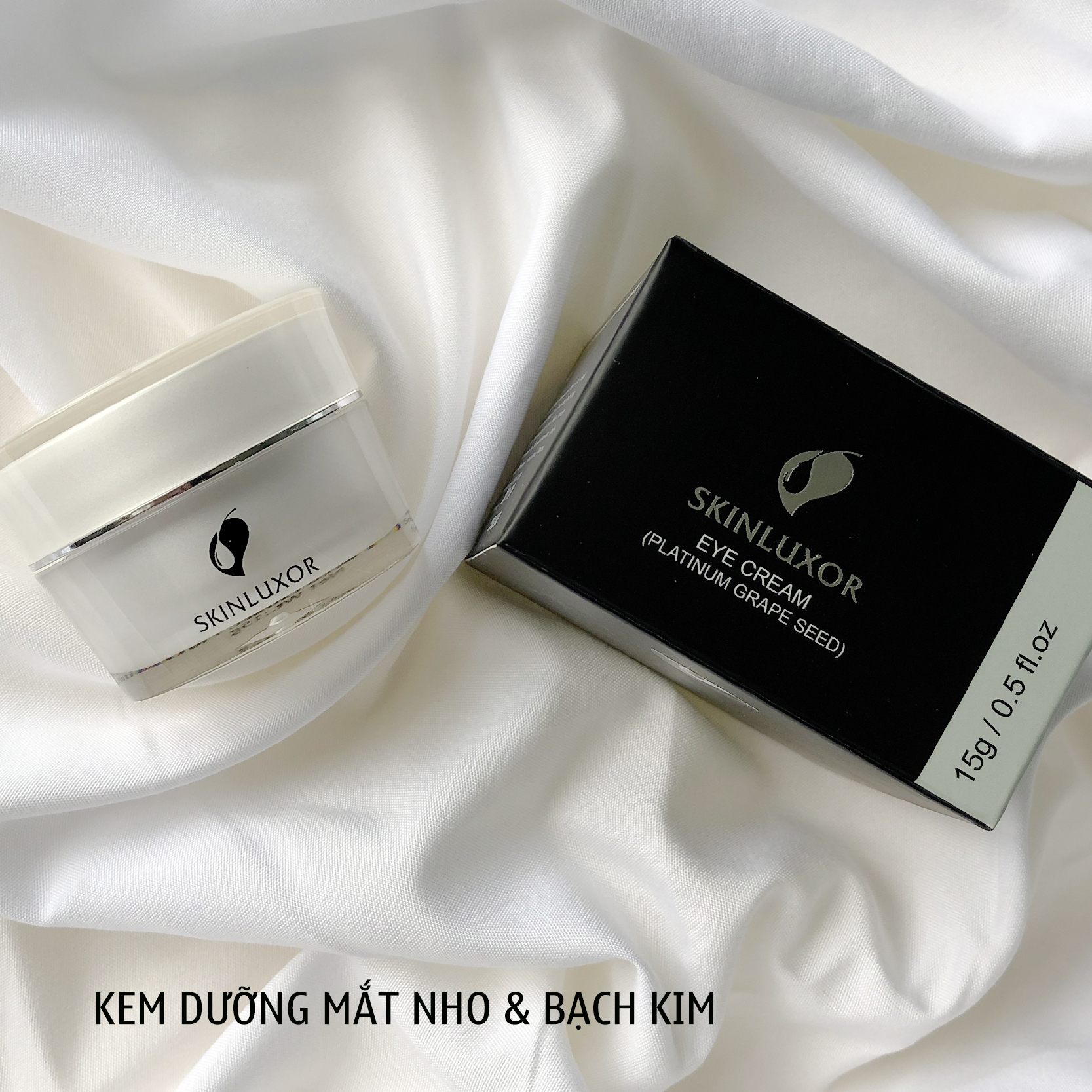 KEM DƯỠNG MẮT NHO &amp; BẠCH KIM SKINLUXOR EYE CREAM (PLATINUM GRAPE SEED) 15g