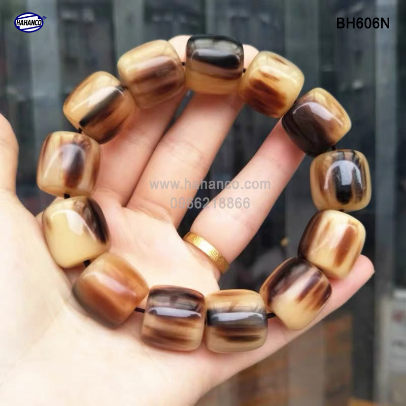 Vòng tay sừng đốt trúc (Đủ Size & Màu) BH606 - Phong Thủy - Phú quý và Tài Lộc - Bracelet of HAHANCO