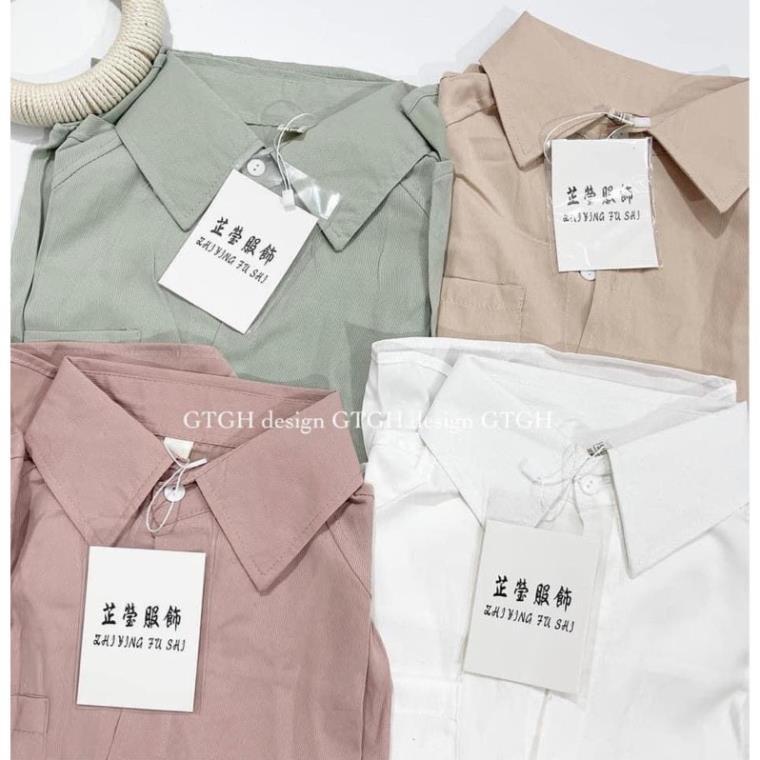 Áo sơ mi tăm lụa 4 màu