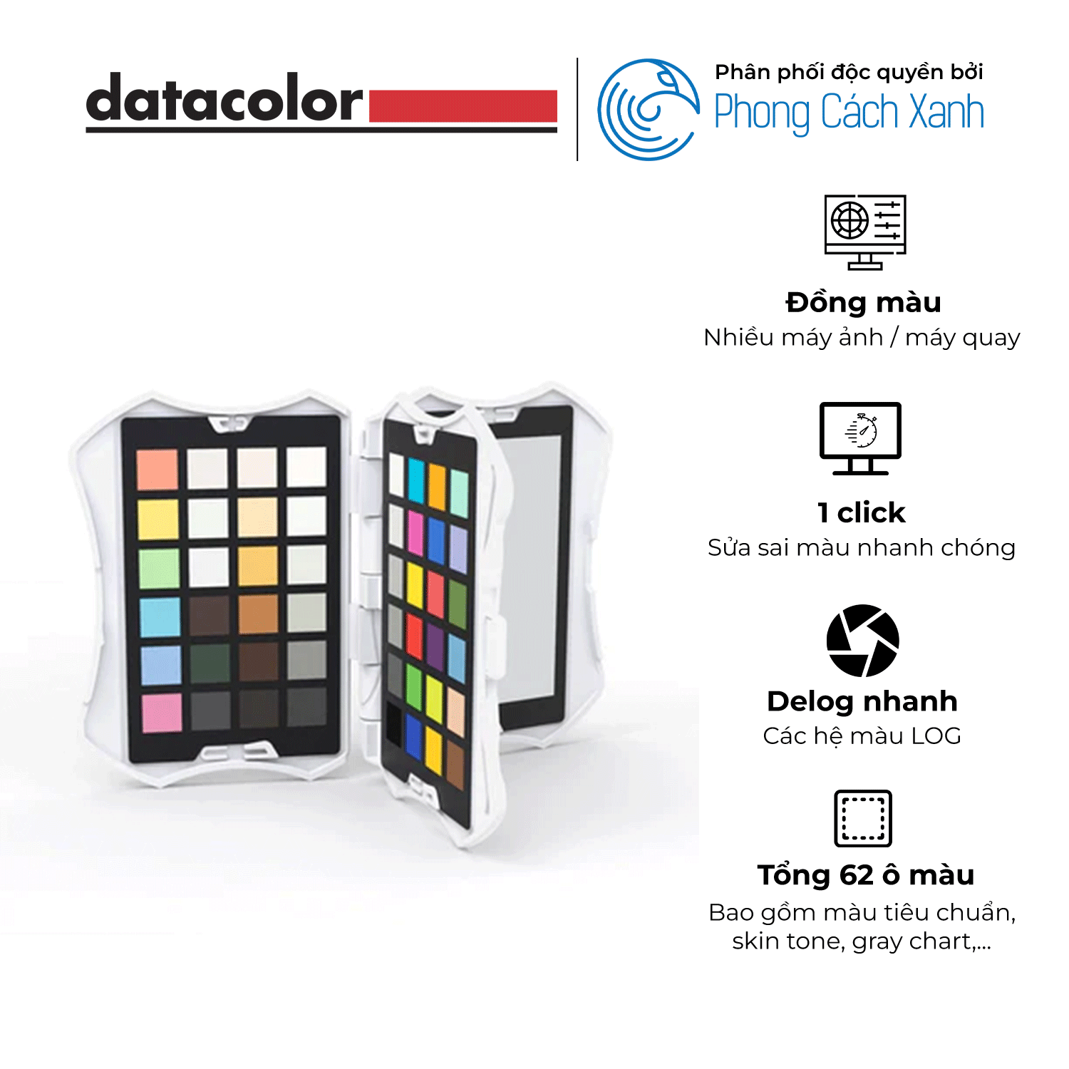 Cân màu cảm biến máy chụp / máy quay Datacolor Spyder Checkr Photo V2 - Hàng Chính Hãng