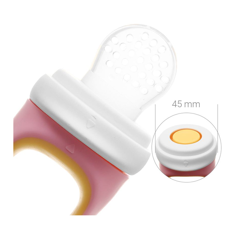 Túi nhai chống hóc silicone Piyo Piyo màu hồng (4+ tháng tuổi)