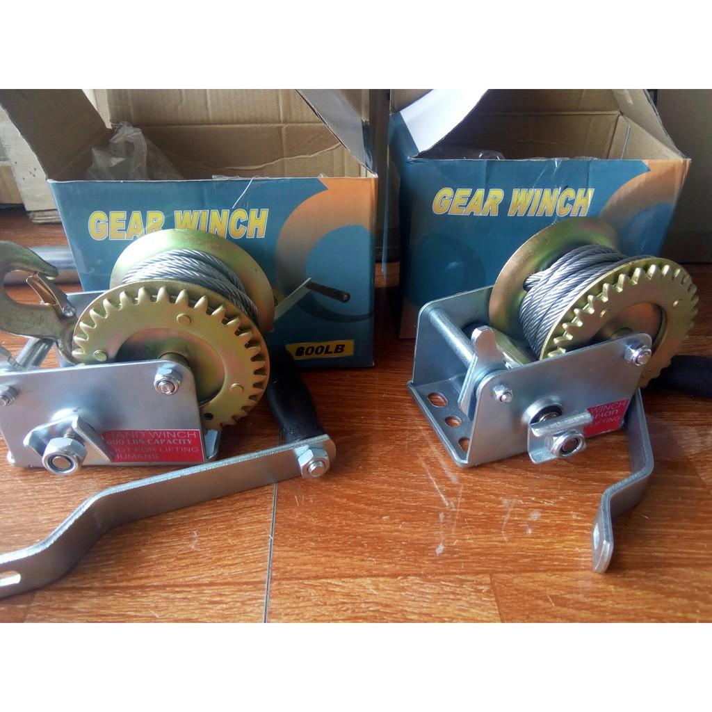 Tời Quay Tay 600lbs Bánh Răng Đồng Tải Trọng 272 Kg, Cáp 8M
