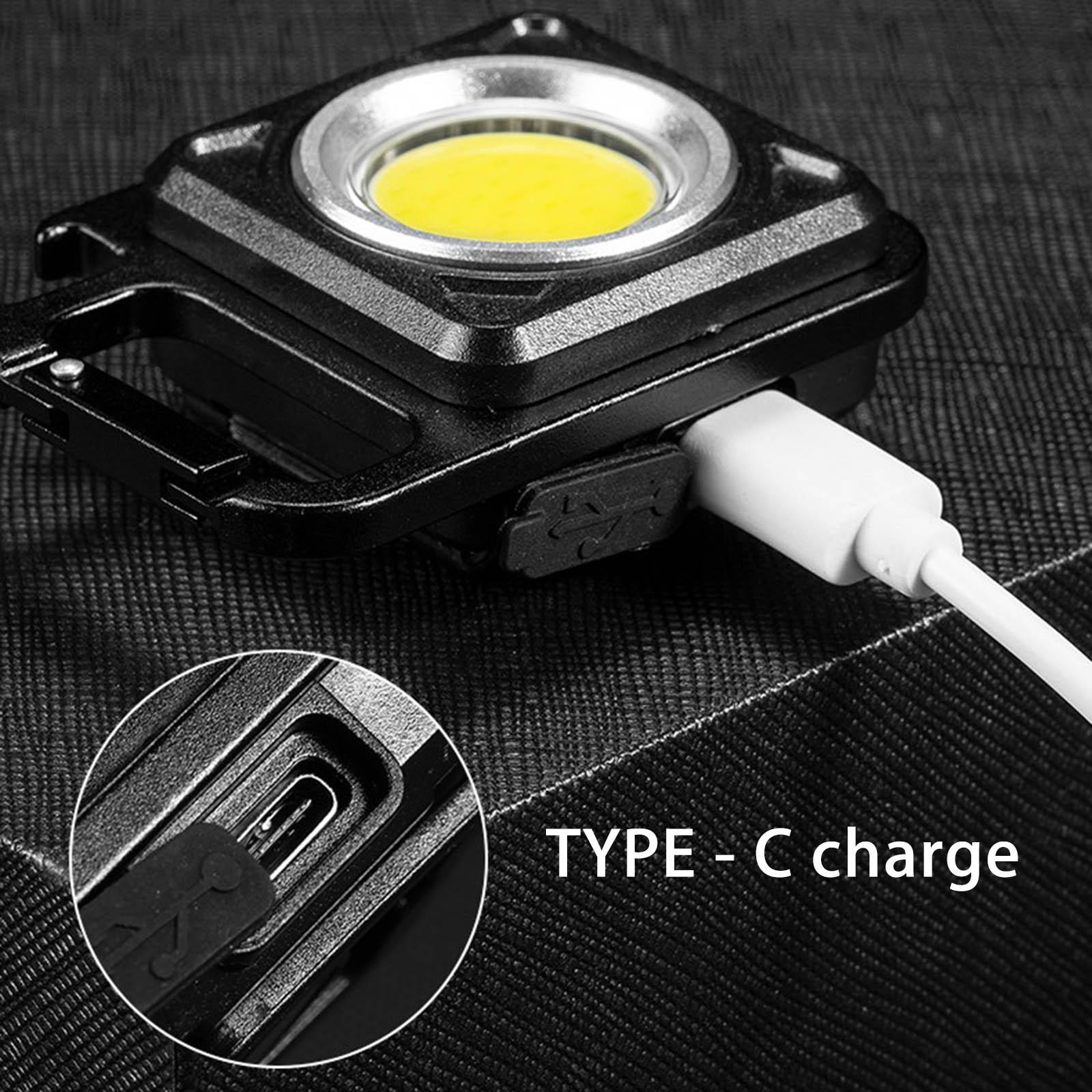 Mini LED Keychain Flashlight Rechargeable COB flashlights for Night Running