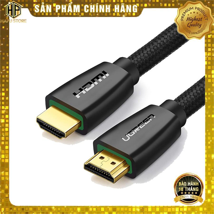 Cáp HDMI 2.0 Ugreen HD118 dây bọc dù hỗ trợ 3D, 4K cao cấp - Hàng Chính Hãng